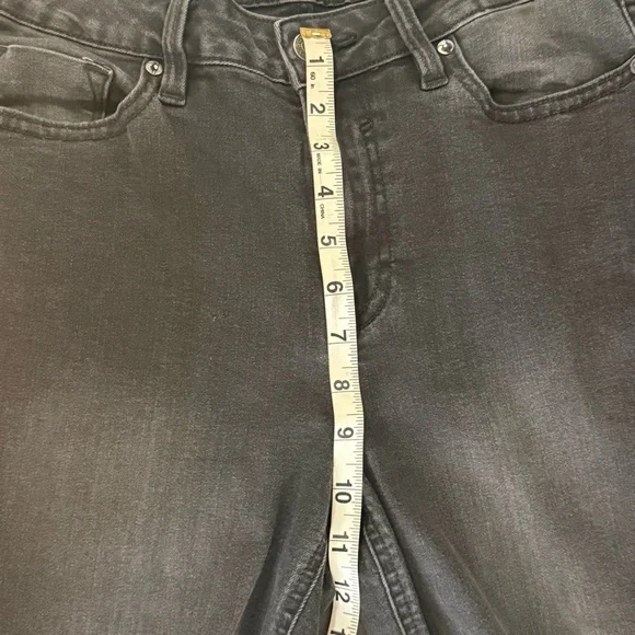 VIGOSS Womens Distressed Crop Jeans Size 27 Waist Straight Stretch Charcoal - Picture 13 of 16